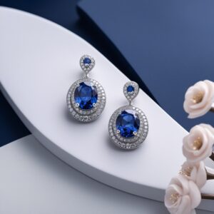 Sapphire Drop Earrings
